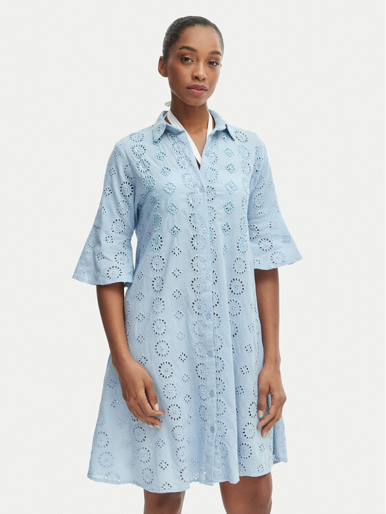 Iconique Iconique Φόρεμα πουκάμισο IC25-006 Μπλε Relaxed Fit