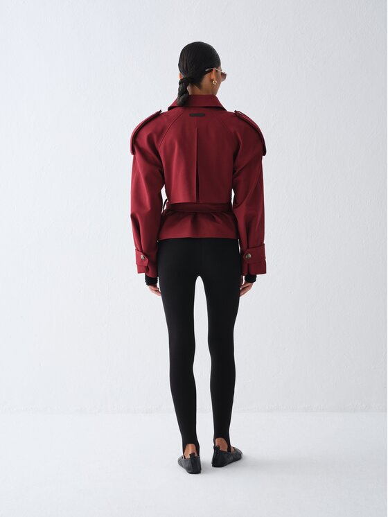 La Mania La Mania Trencz KARTER Bordowy Basic Fit