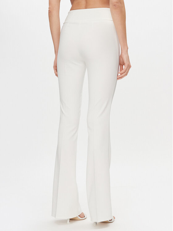 Rinascimento Rinascimento Hlače CFC0117682003 Bijela Flare Fit