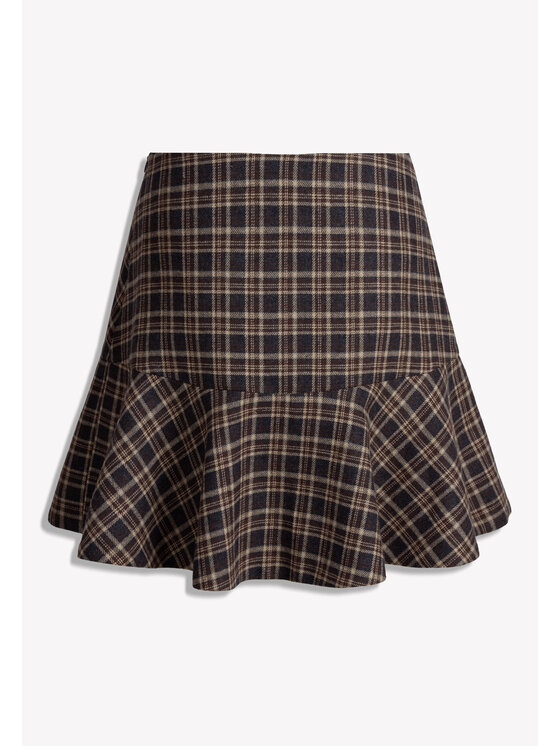 BIZUU BIZUU Spódnica mini KASSIE A-LINE MINI SKIRT Brązowy Standard Fit