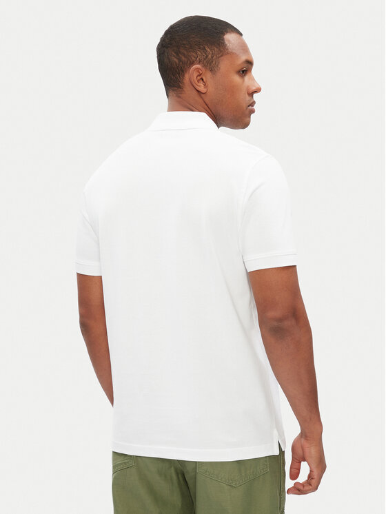 Pepe Jeans Pepe Jeans Тениска с яка и копчета Essential PM542298 Бял Regular Fit