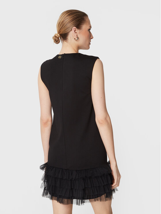 TWINSET TWINSET Коктейльна сукня 231TP2051 Чорний Relaxed Fit