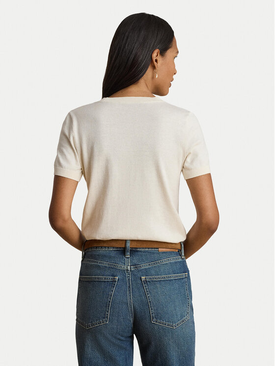 LAUREN RALPH LAUREN LAUREN RALPH LAUREN Marškinėliai 200P14055500 Kreminė Regular Fit