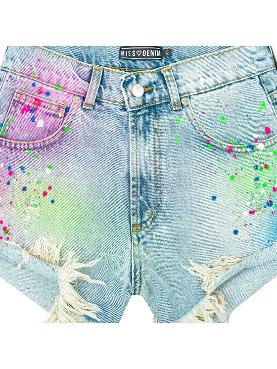 MissDenim MissDenim Szorty jeansowe Boyfriend Kolorowy Boyfriend Fit
