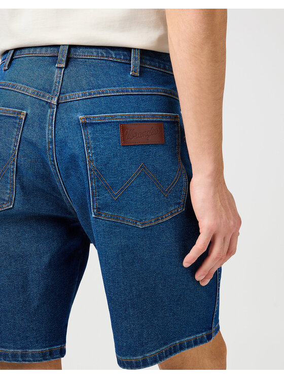 Wrangler Wrangler Szorty jeansowe FRONTIER SHORT Niebieski Regular Fit