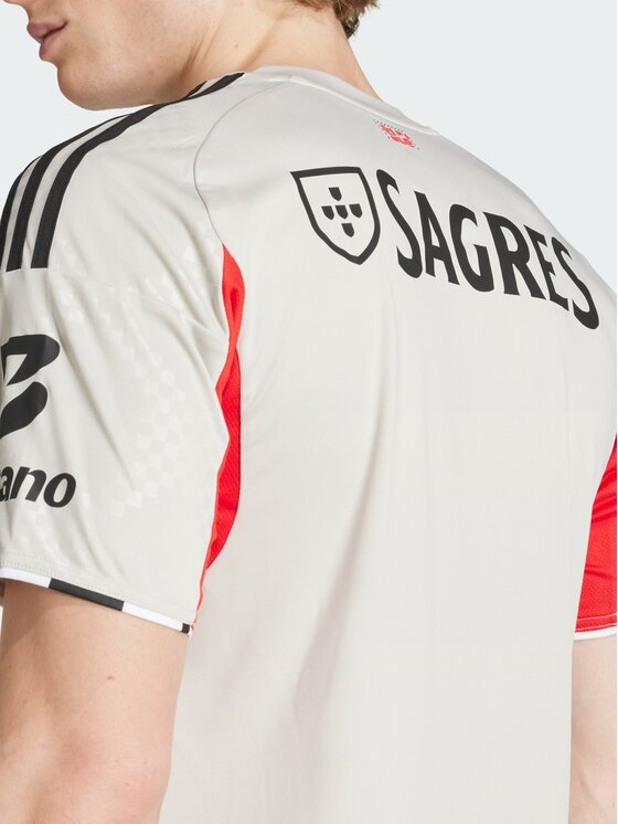 adidas adidas Koszulka techniczna Benfica 25/26 Away Jersey Beżowy Slim Fit