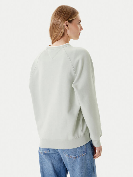 Tommy Jeans Tommy Jeans Bluza Script DW0DW21196 Zielony Regular Fit