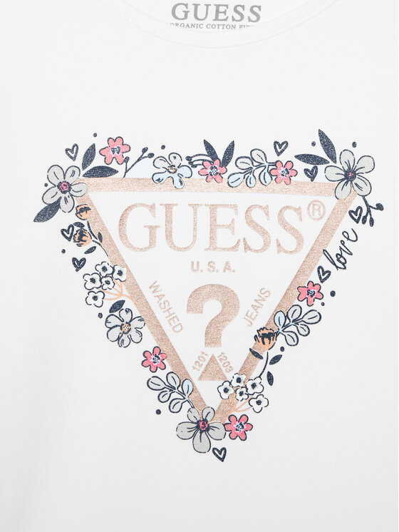 Guess Guess Bluzka K5BI08 J1314 Biały Regular Fit