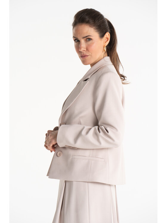 Salme Salme Marynarka Harper Beżowy Regular Fit