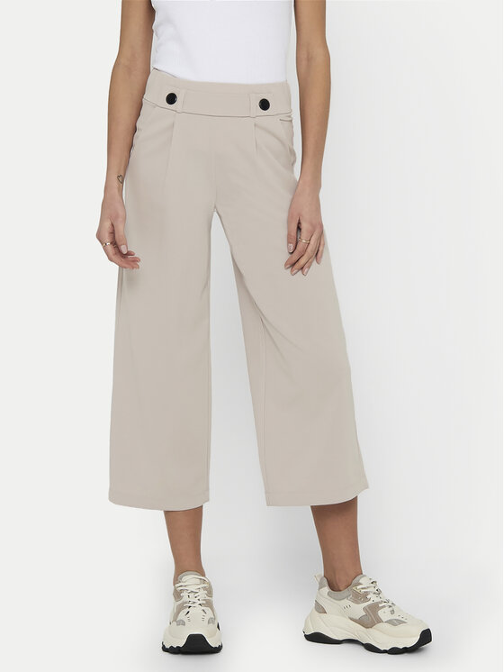 JDY JDY Kalhoty culottes Geggo 15208417 Béžová Wide Leg