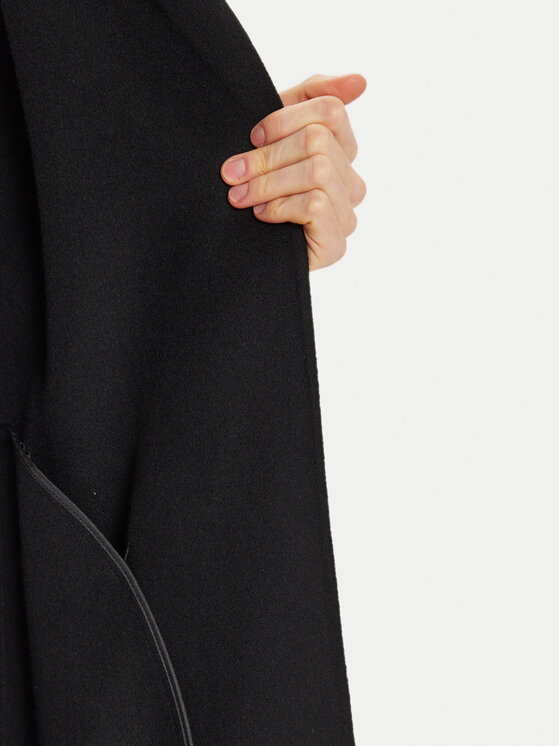 TWINSET TWINSET Palton de lână 242TP2065 Negru Regular Fit