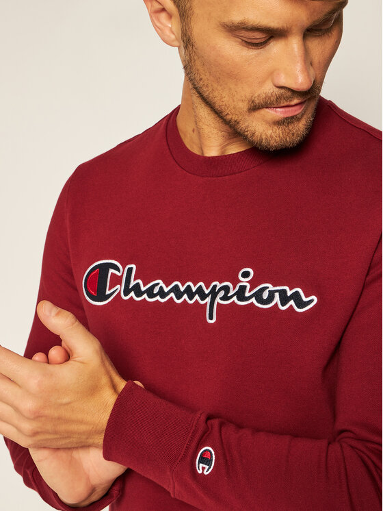 Champion Champion Mikina Script Logo 214720 Bordó Regular Fit
