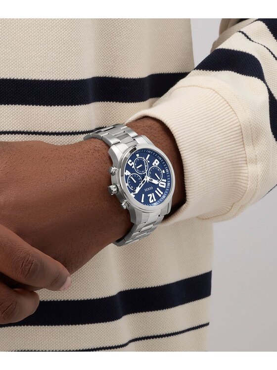 Guess Guess Zegarek GW1006G1 Srebrny