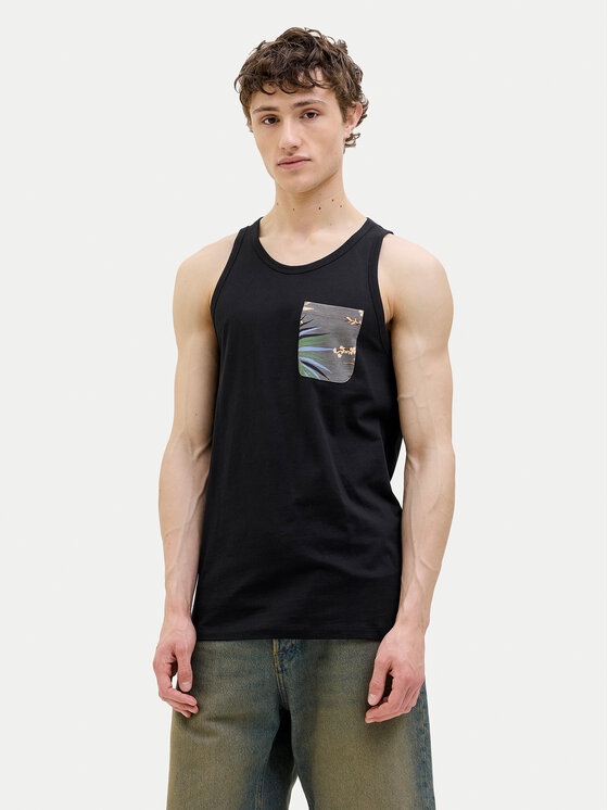 Jack & Jones Jack & Jones Tank top Hawaii 12269321 Černá Standard Fit