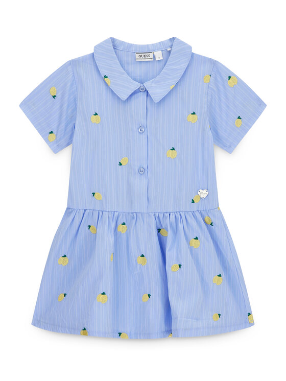 Guess Sukienka koszulowa K6GK04 WEH20 Niebieski Regular Fit