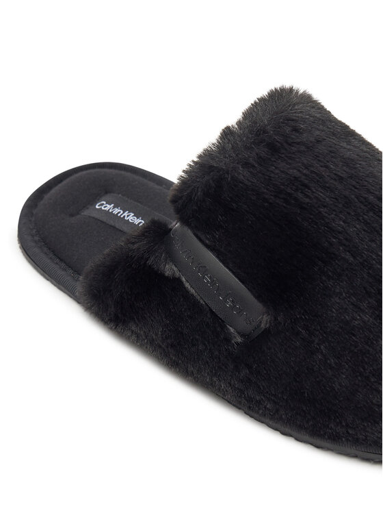 Calvin Klein Jeans Calvin Klein Jeans Тапочки Hotel Slipper Fur After Glow YW0YW01593 Чорний