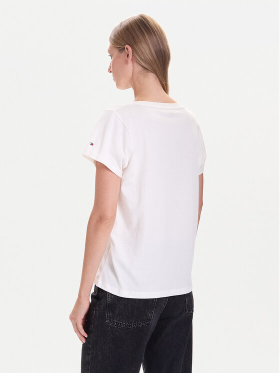 Tommy Hilfiger Tommy Hilfiger Tričko UW0UW04525 Béžová Relaxed Fit