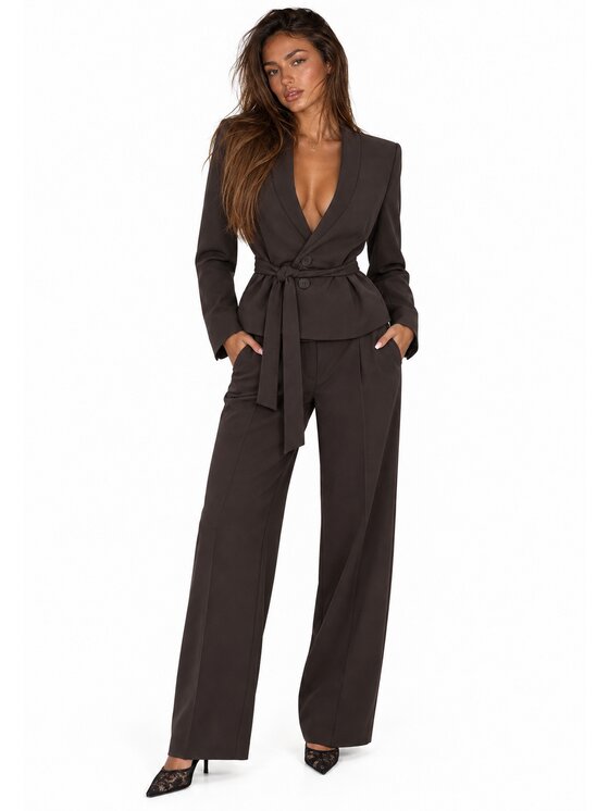 Agatha Studio Agatha Studio Garnitur A26ZF-KZ-K01 Brązowy Oversize