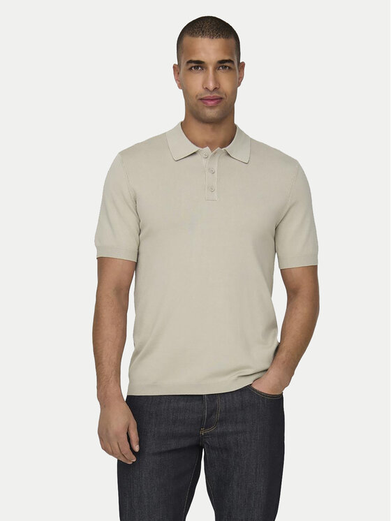 Only & Sons Polokošeľa Wyler 22022219 Béžová Regular Fit