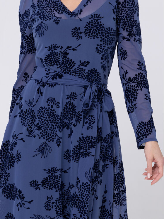 LIDIA KALITA LIDIA KALITA Sukienka koktajlowa Veneto Granatowy Flare Fit
