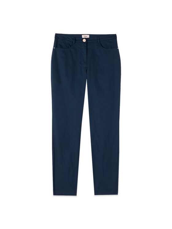 Oltre Oltre Pantaloni di tessuto P760R009438N034 Blu Skin Fit