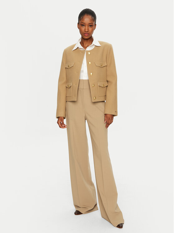 Tommy Hilfiger Tommy Hilfiger Kevad-sügis jope WW0WW43754 Beež Regular Fit