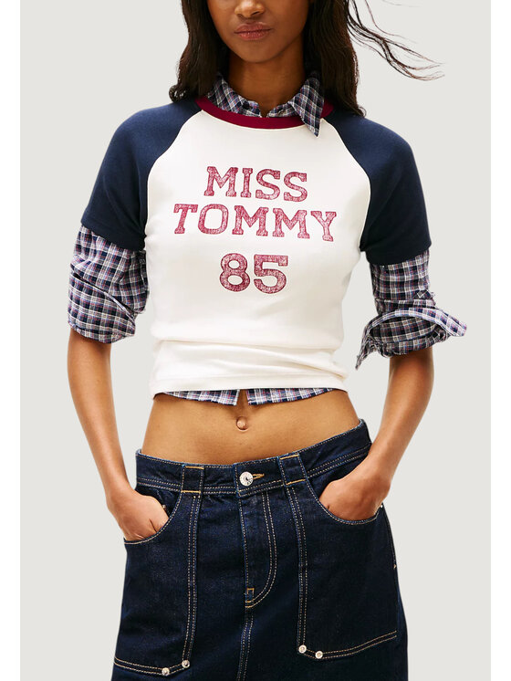 Tommy Jeans Tommy Jeans T-Shirt DW0DW22536 Λευκό Casual Fit