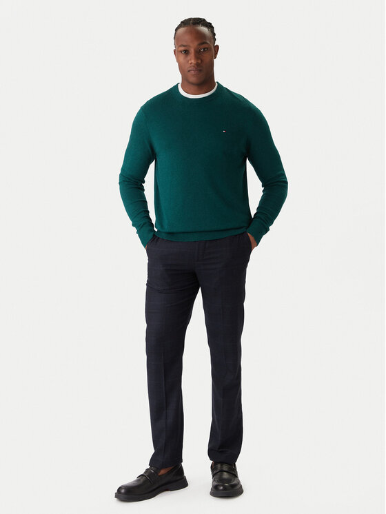 Tommy Hilfiger Tommy Hilfiger Džemperis MW0MW28046 Zaļš Regular Fit