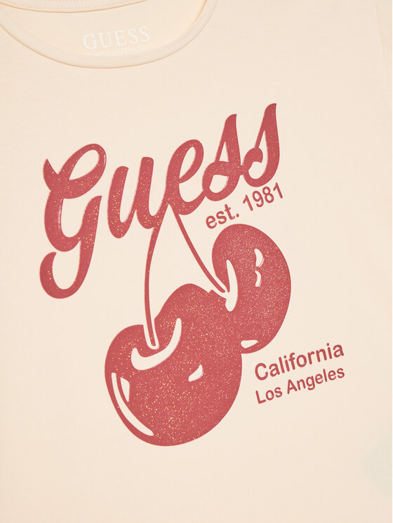 Guess Guess Tricou J5GI00 K6YW4 Roz Regular Fit