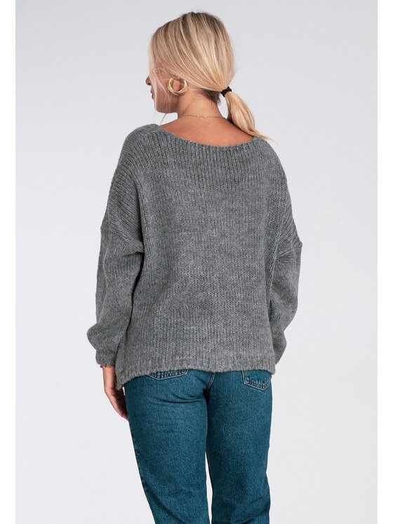 FIGL FIGL Kardigán M1241 Sivá Regular Fit