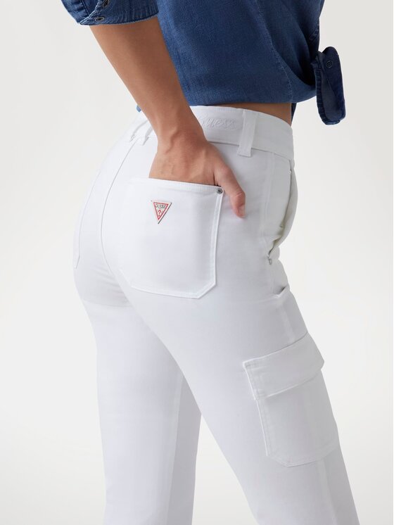 Guess Guess Spodnie materiałowe 174913 Biały Slim Fit