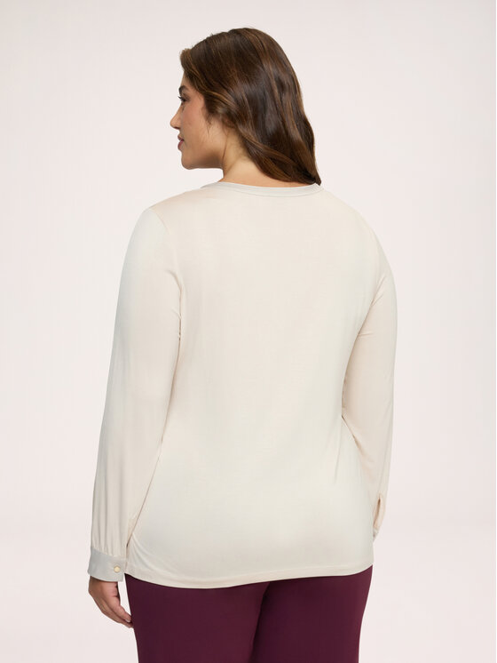 Fiorella Rubino Fiorella Rubino Bluzka G0CVL009266N002 Kremowy Regular Fit