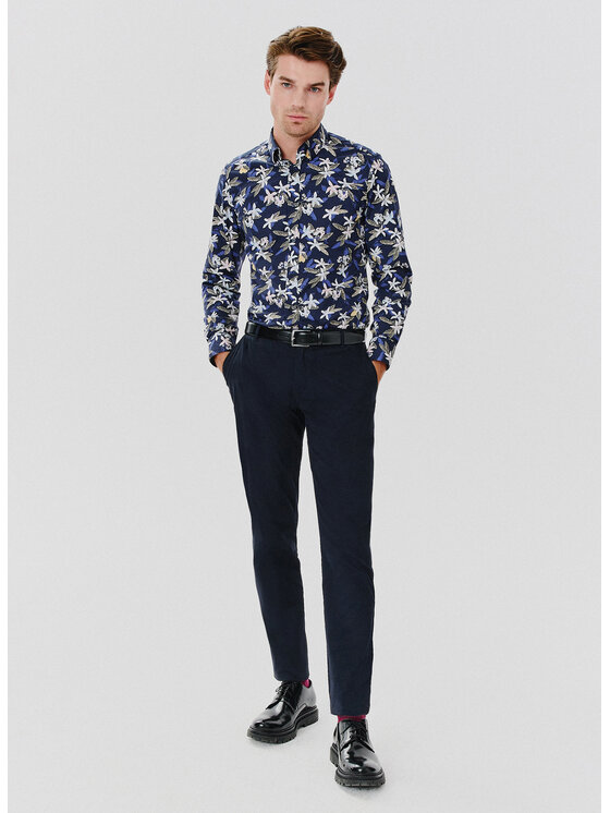 Pako Lorente Pako Lorente Koszula P24WN-1X-008 Granatowy Slim Fit