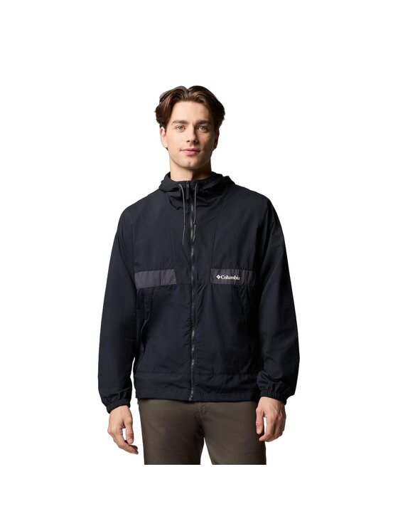 Columbia Columbia Kurtka przeciwdeszczowa Spire Valley Hooded Windbreaker 2117051010 Czarny Regular Fit