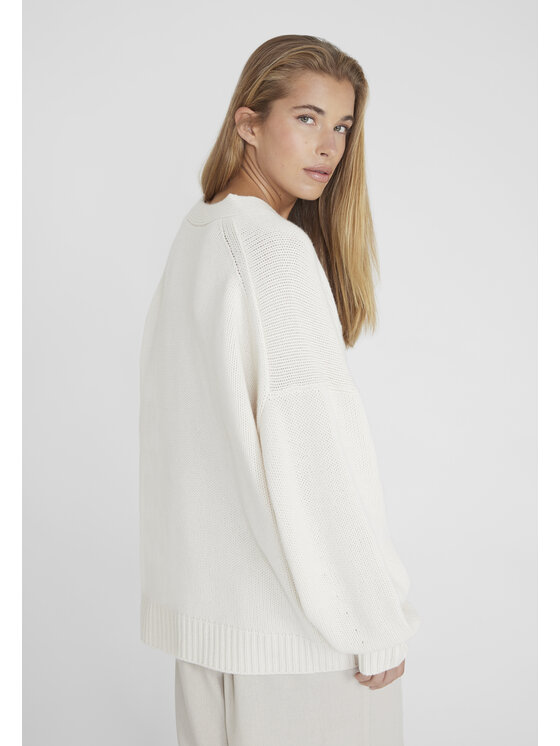 Style Republic Style Republic Kardigan Mieszanka wełny i kaszmiru Biały Oversize