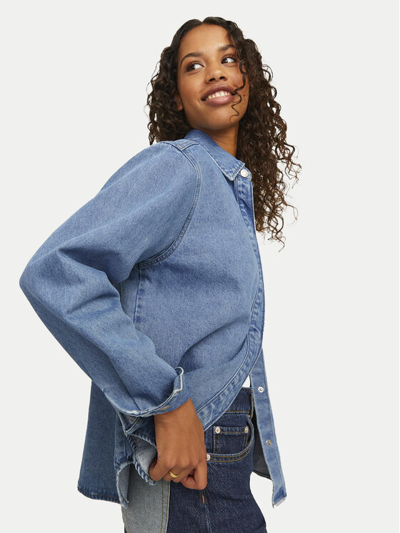 JJXX JJXX džínsová košeľa Jama 12259300 Modrá Relaxed Fit