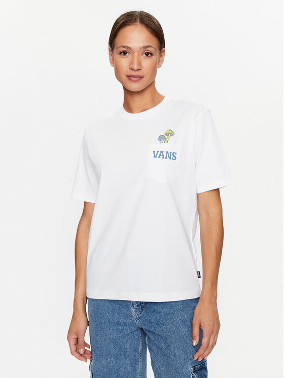 Vans T-krekls Better Daze Pocket Tee VN000ADF Balts Regular Fit