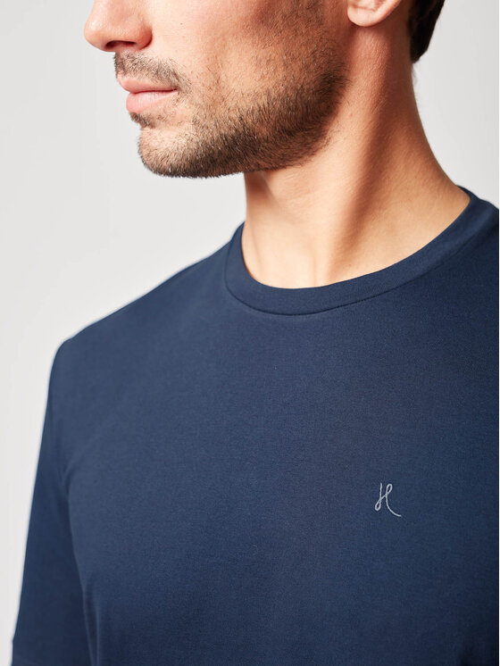 Huber Huber T-Shirt 117101 Granatowy Regular Fit