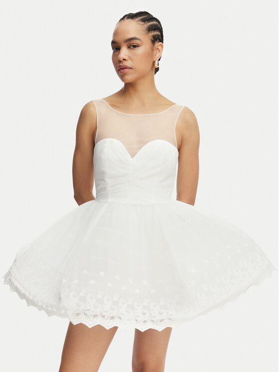 Bardot Bardot Coctailkleid Hilda Hoop 60223DB Weiß Regular Fit