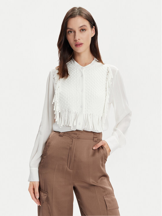 Marella Marella Camicia Sigma 2413111032 Écru Regular Fit