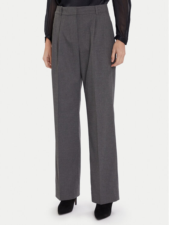 Tommy Hilfiger Tommy Hilfiger Pantaloni din material WW0WW48358 Gri Relaxed Fit