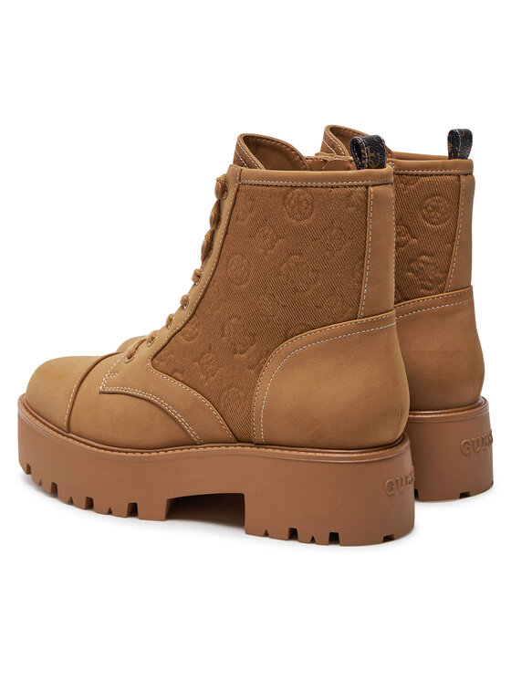 Guess Guess Šnurovacia obuv Vaina FLTSLR LEM10 Hnedá