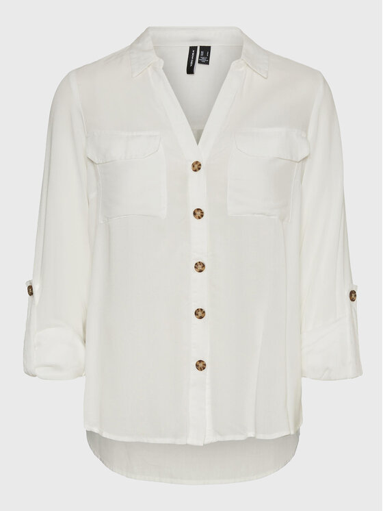 Vero Moda Vero Moda Camicia Bumpy 10275283 Bianco Regular Fit