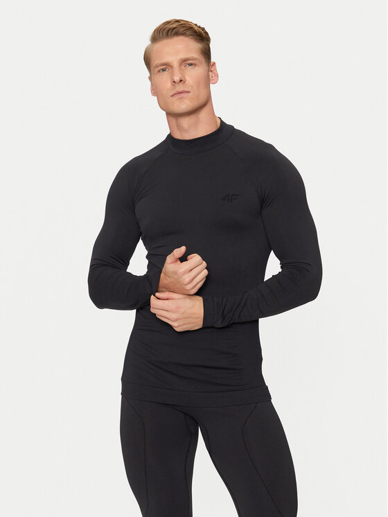 4F Termo bielizeň vrchné diely 4FWAW24USEAM170 Čierna Slim Fit