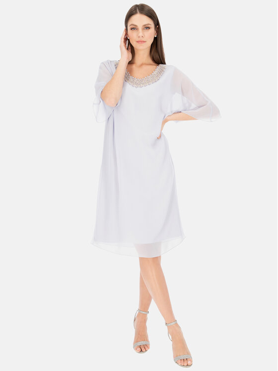 Potis & Verso Potis & Verso Sukienka elegancka Agat Szary Regular Fit