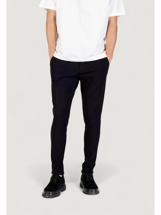 Antony Morato Antony Morato Παντελόνι κοστουμιού ASHE SUPER SKINNY FIT IN TWILL Μαύρο Skin Fit