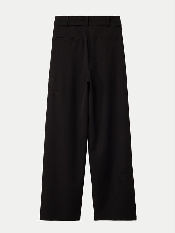Desigual Desigual Pantaloni di tessuto Rin 24WWPW20 Nero Loose Fit