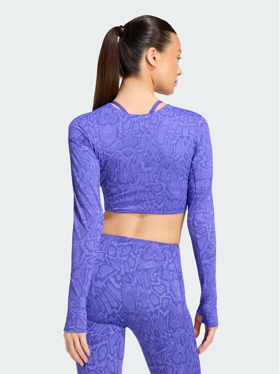 adidas adidas Φανελάκι τεχνικό Primelift Workout Snake Twist Reversible Long Sleeve T-Shirt KT4022 Μωβ Slim Fit
