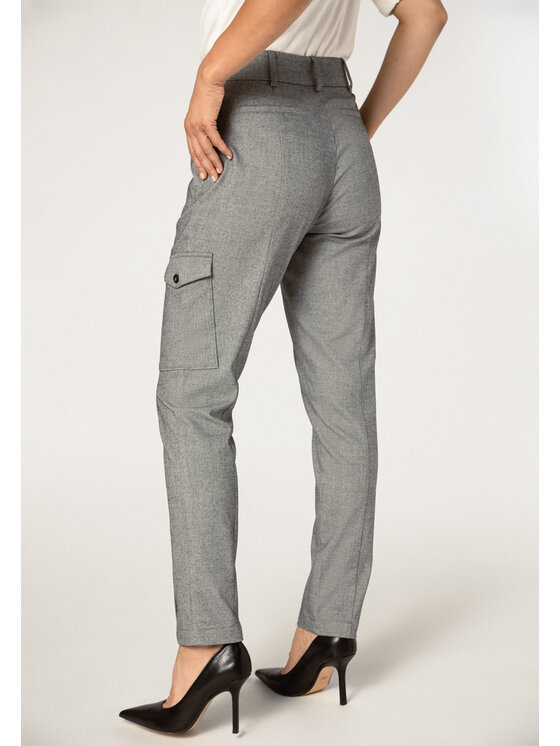 QUIOSQUE QUIOSQUE Dámské kalhoty 3TR001 Šedá Regular Fit
