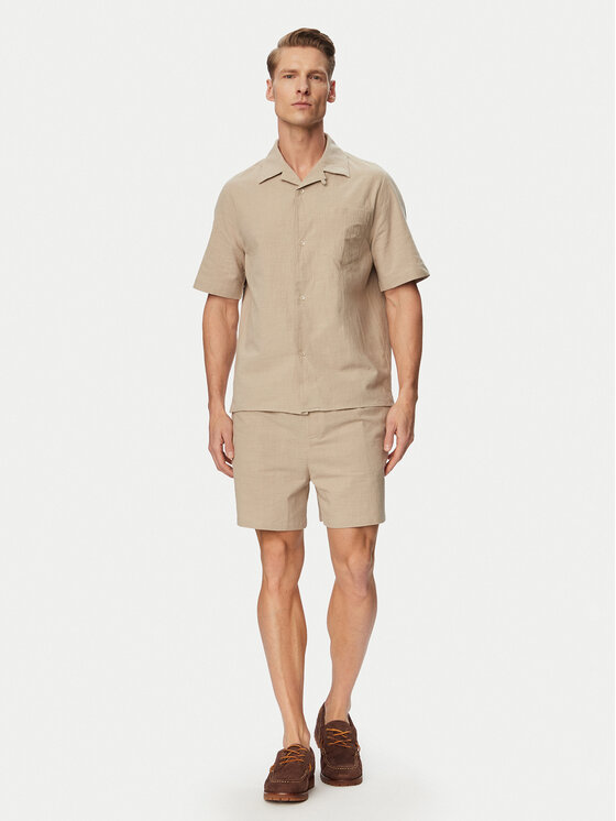 Ysabel Mora Ysabel Mora Stoffshorts 90539 Dunkelbeige Regular Fit